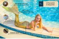 Хвіст русалки бірюзового кольору з купальником
